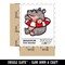 Water Bottle Sticker Set Baby Hippo in Lifesaver Life Preserver Cute Waterproof Vinyl Stickers Pack Decal, Skateboard, Laptop, Car, Window, Bumper - 5 Pack